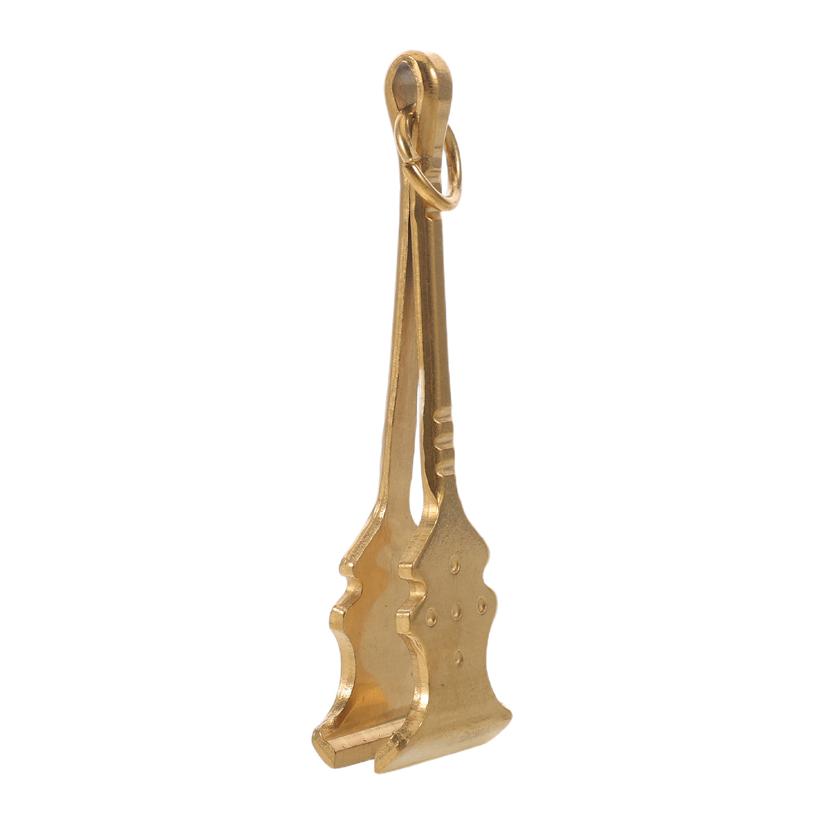 Hair Care Tips - Wide Tip Gold Guitar Shaped Stainless