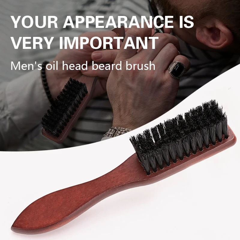 Hair Care For Men - Barber Prefessional Wooden Handle Boar Bristle