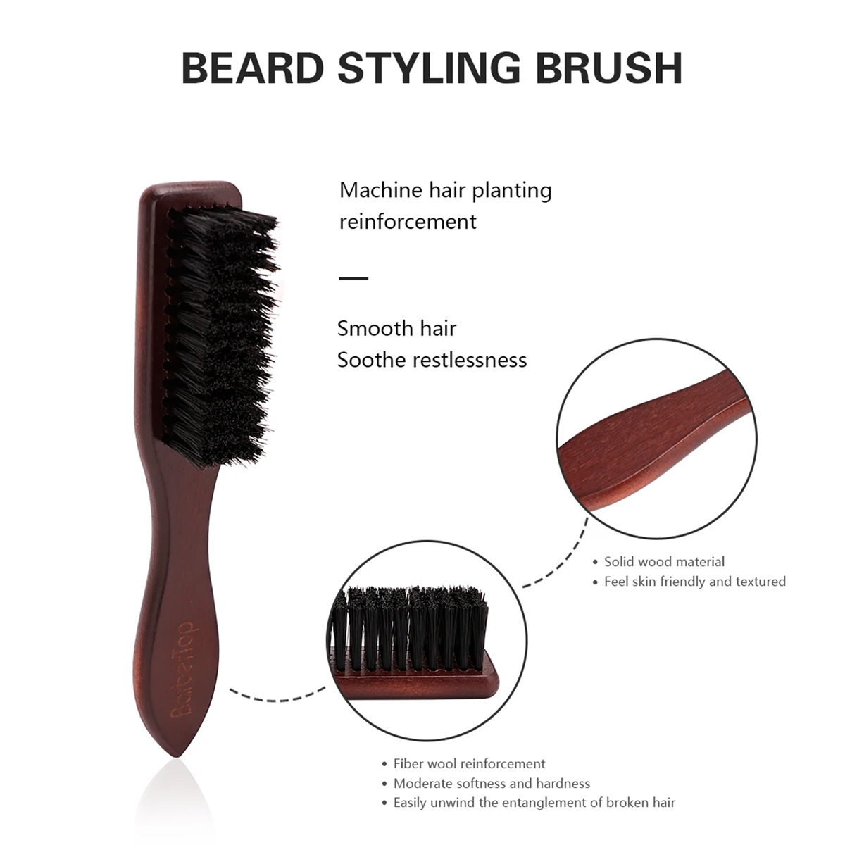 Barbershop Wooden Handle Boar  - đánh giá và giá Hair Care For Men