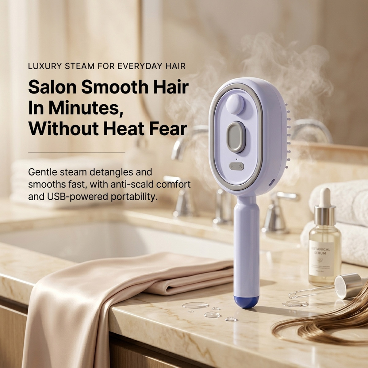 Electric Self-Cleaning Hair Co - đánh giá và giá Hair Care Essence Oil Spray