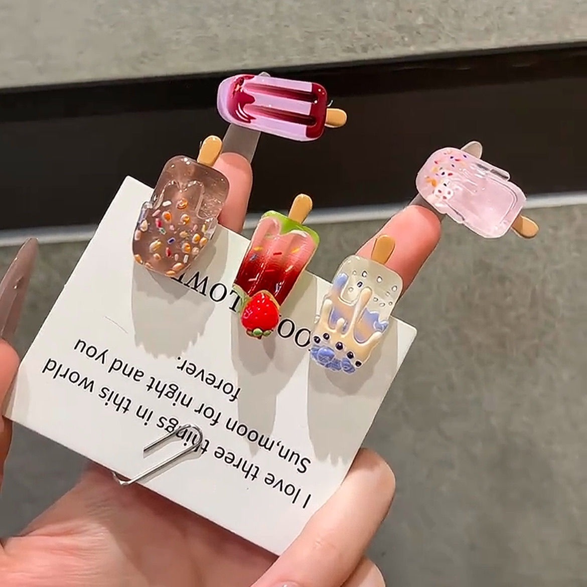 5PCS Mini Ice Cream Hair Clips - đánh giá và giá Hair Care Lotion
