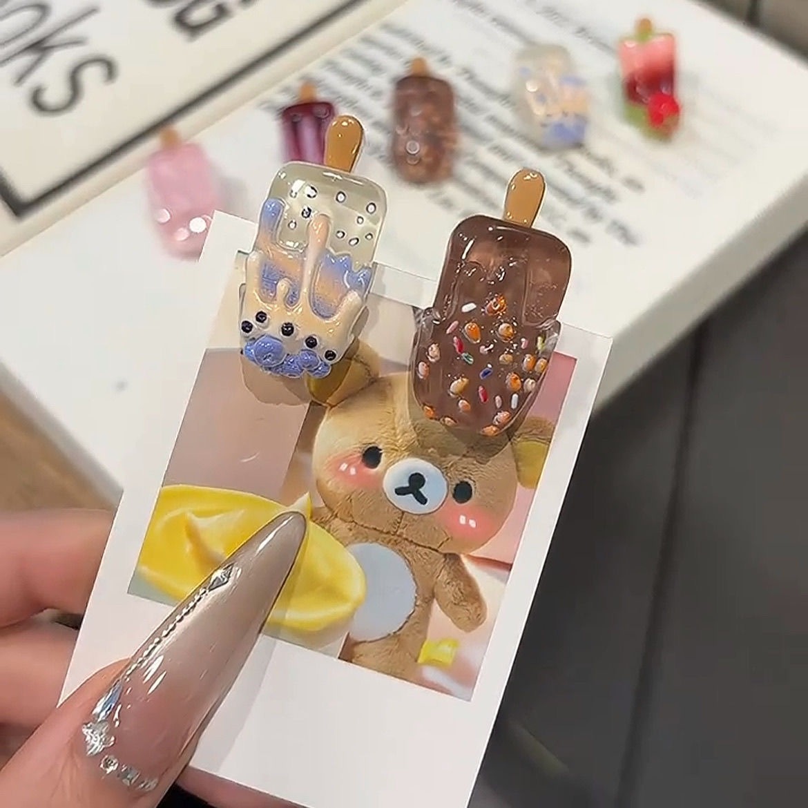 5PCS Mini Ice Cream Hair Clips - đánh giá và giá Hair Care Lotion
