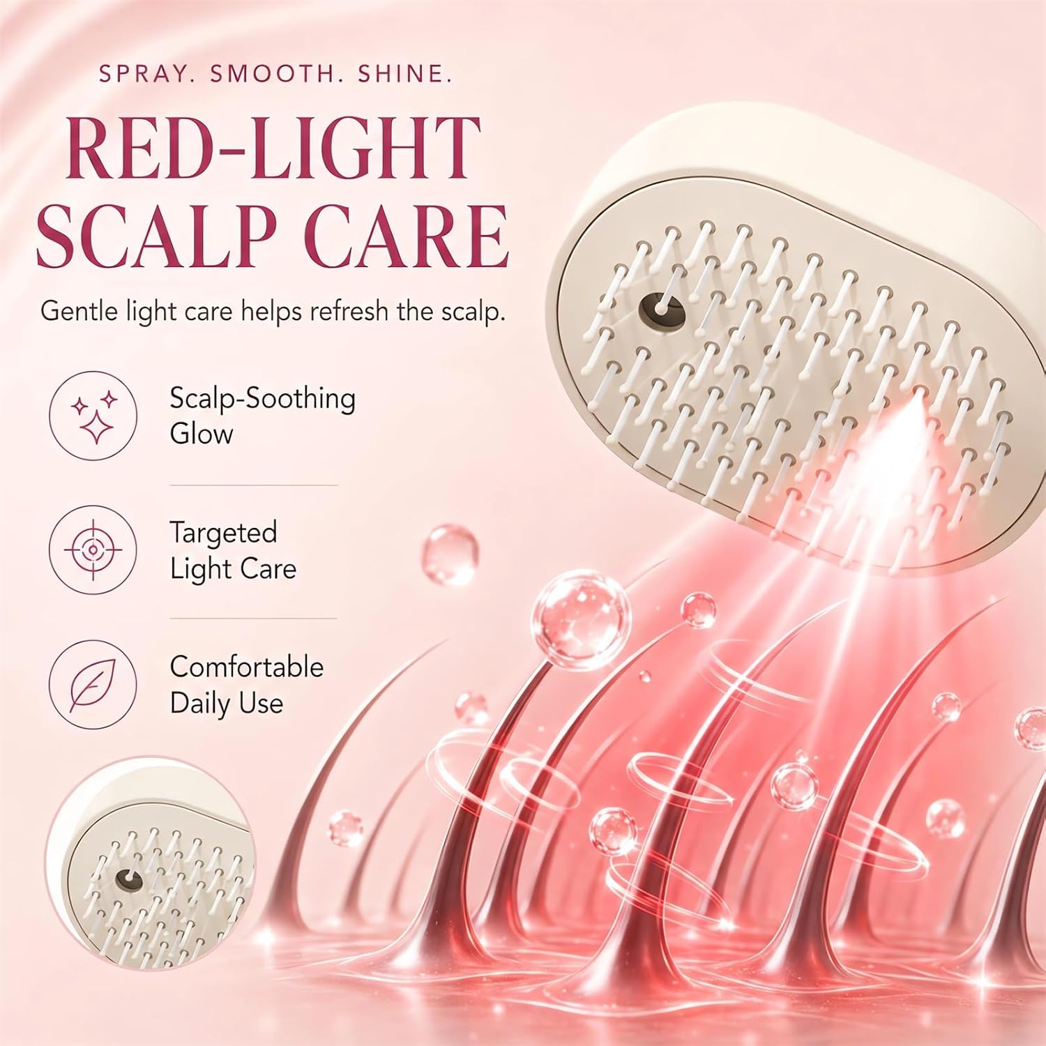 Multifunctional Massage Comb,E - đánh giá và giá Hair Care Essence Oil Spray