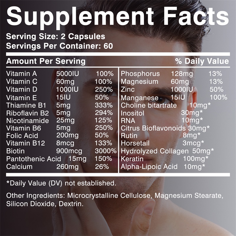 Hair Growth Men Supplement - B - đánh giá và giá Hair Care Capsule