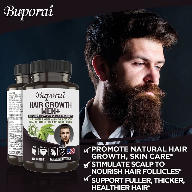 Hair Growth Men Supplement - B - đánh giá và giá Hair Care Capsule