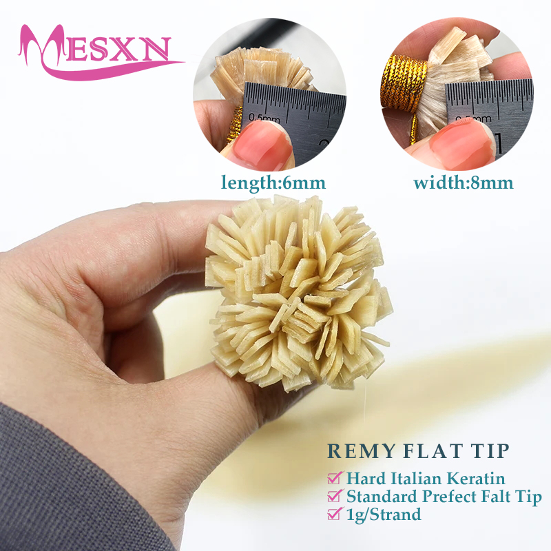 MESXN Flat Tip Hair Extensions - đánh giá và giá Hair Care Tips