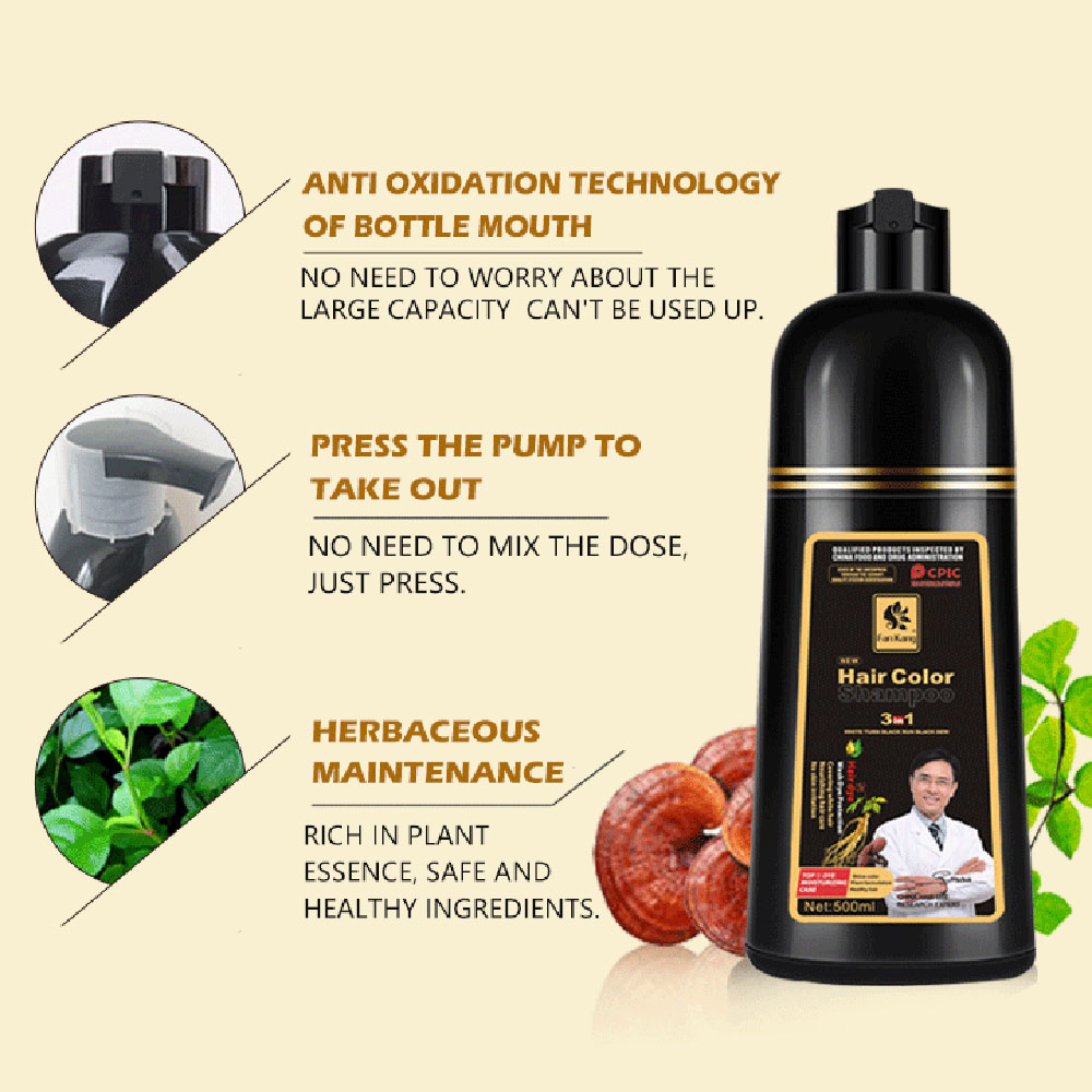 3 In 1 Instant Coloring Shampo - đánh giá và giá Hair Care Dandruff