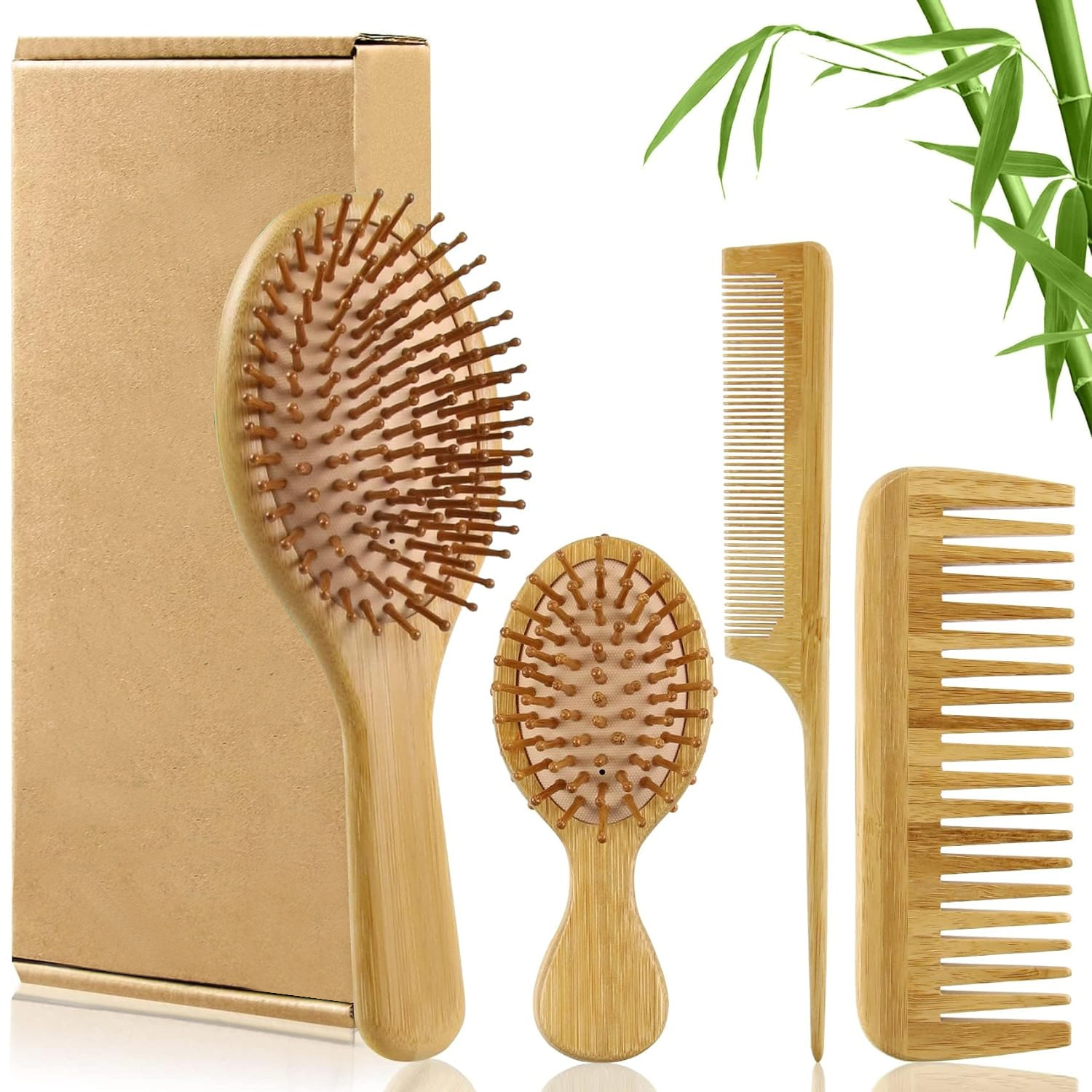 Bamboo Hair Brush Comb Set for - đánh giá và giá Hair Care For Men